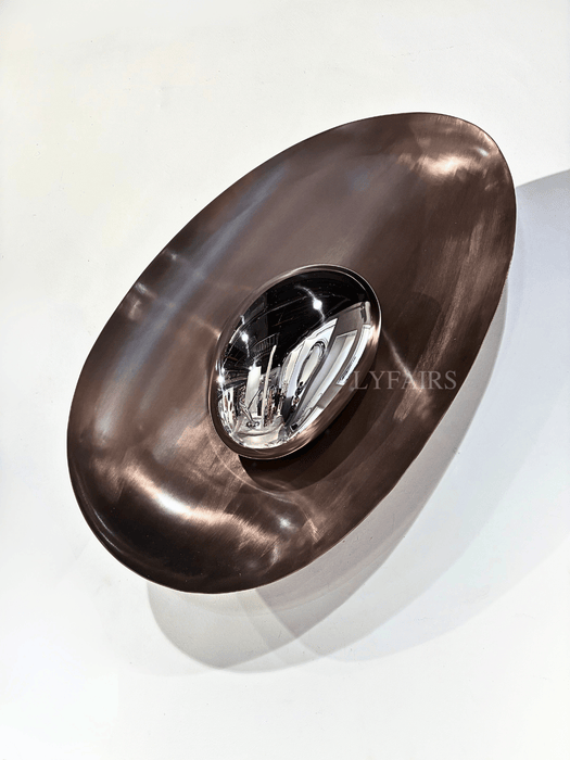 Irregular Round Stone‑Shaped Mirror Wall Decor