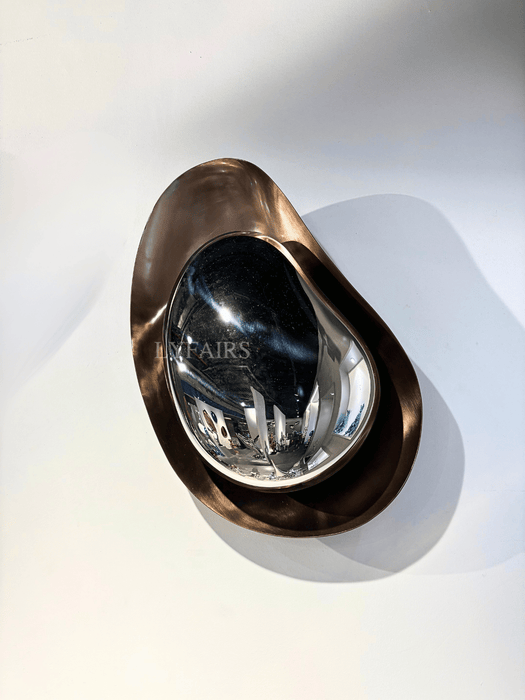 Irregular Round Stone‑Shaped Mirror Wall Decor