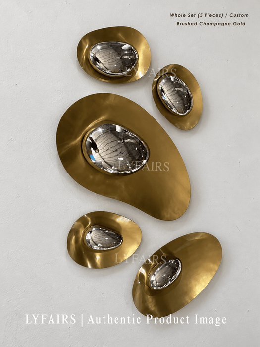 Irregular Round Stone‑Shaped Mirror Wall Decor