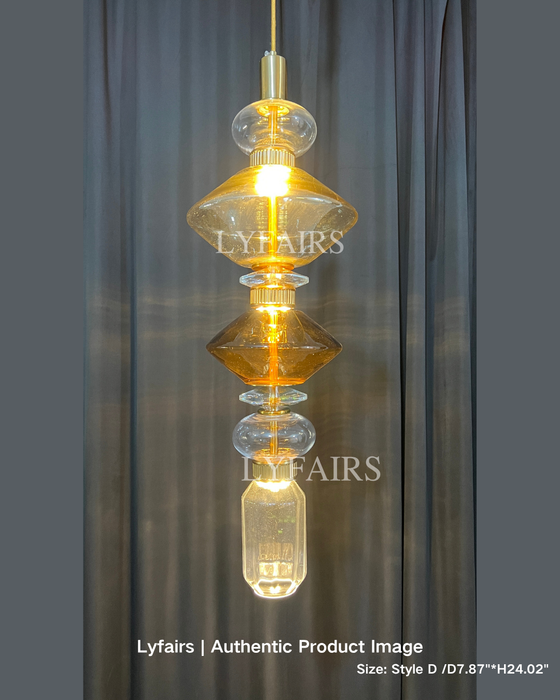 Irregular Art Glass Pendant Lamp