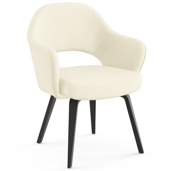 Dining Armchair with Wood Leg