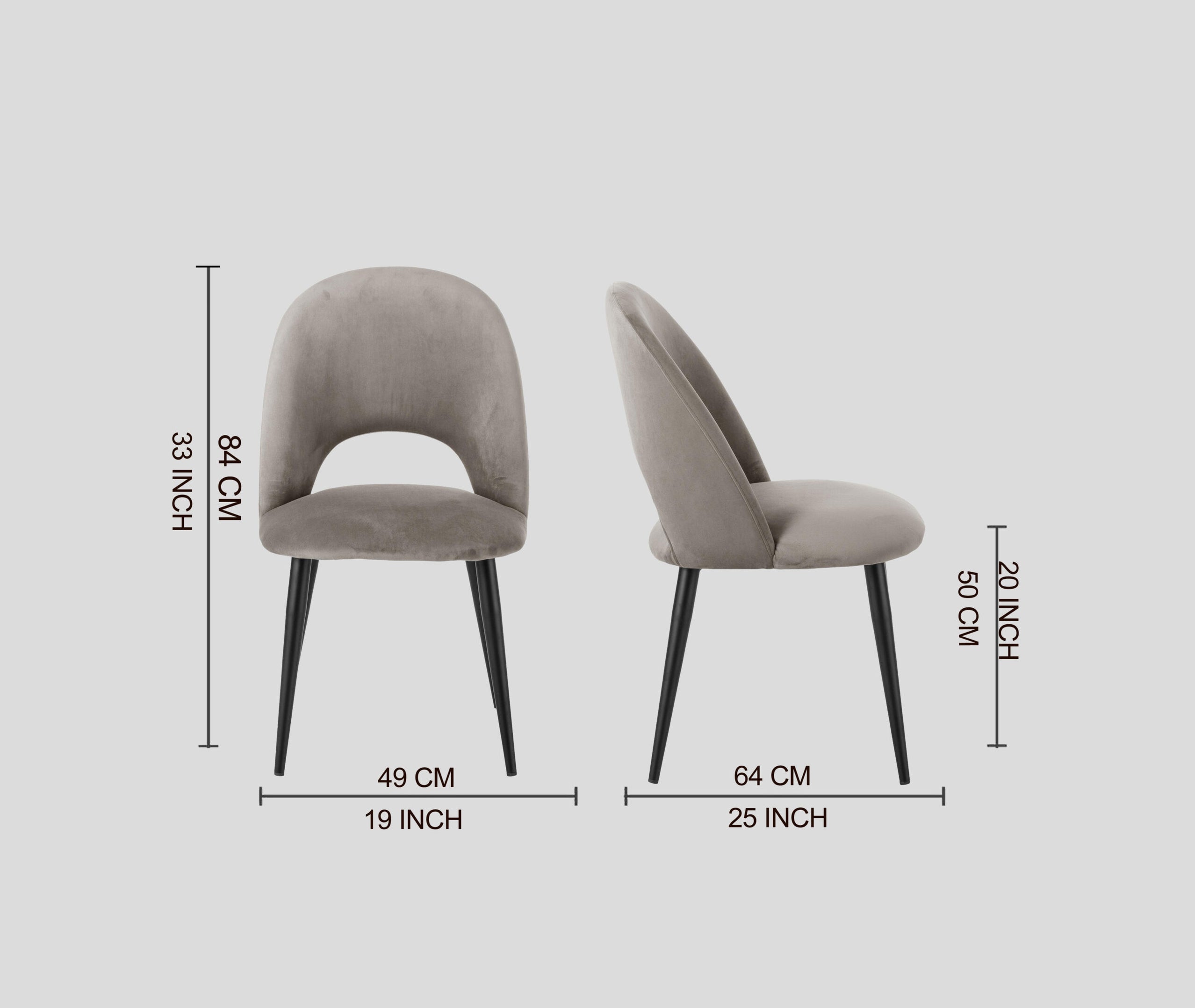 Modern Minimalism Fabric Finish Dining Chair Photo Inspiration