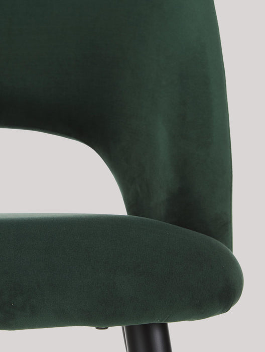 Silla de comedor con acabado de tela minimalista moderno