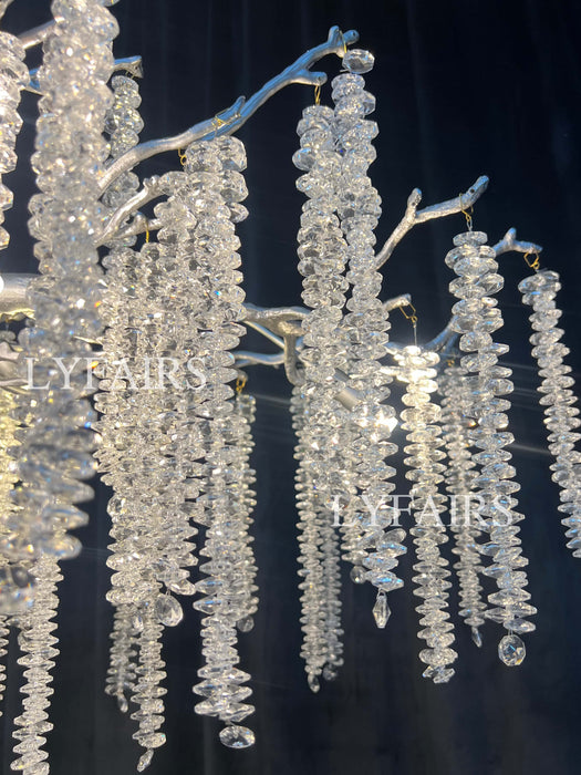 Branch Style Ceiling Light Crystal Icicle Chandelier