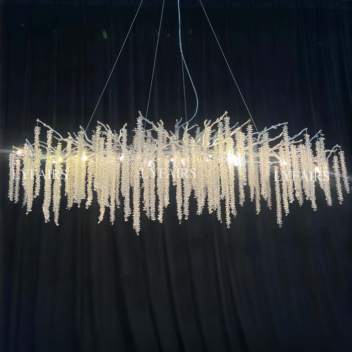 Branch Style Ceiling Light Crystal Icicle Chandelier