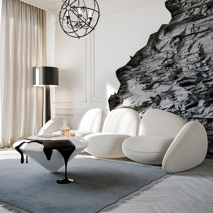 Sofá moderno de tela/terciopelo/cuero