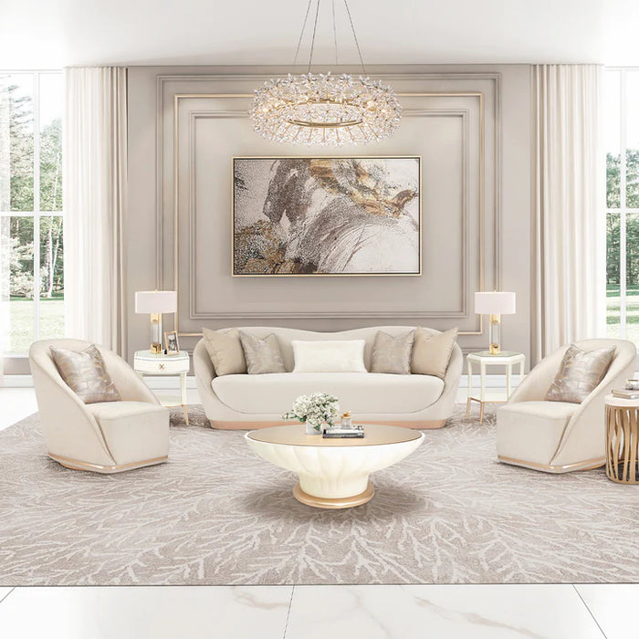 Modern Art Design Round Crystal Flower Chandelier for Bedroom/Living Room