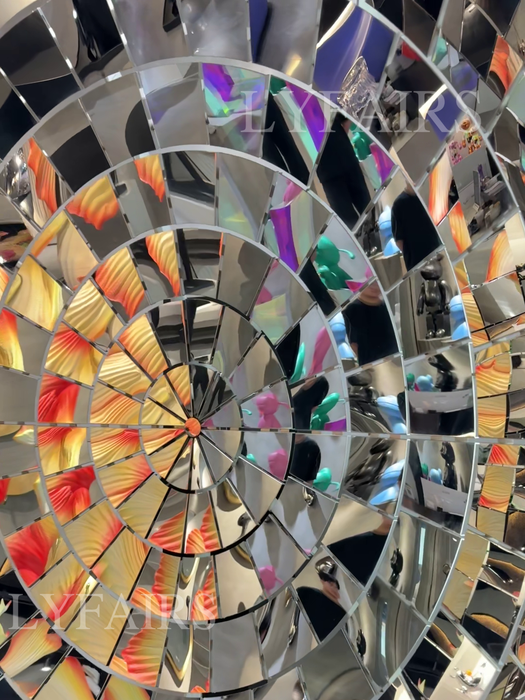 Contemporary Circular Wall Decor with Fragmented Reflective Panels