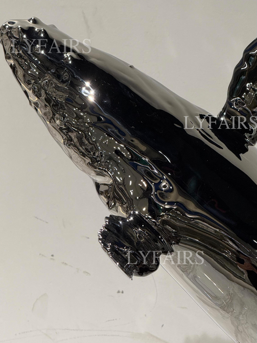 Contemporary Leaping Whale Sculpture