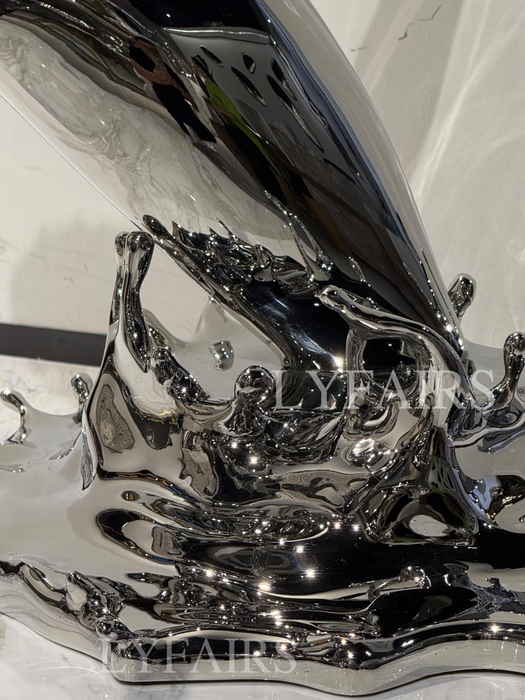 Contemporary Leaping Whale Sculpture