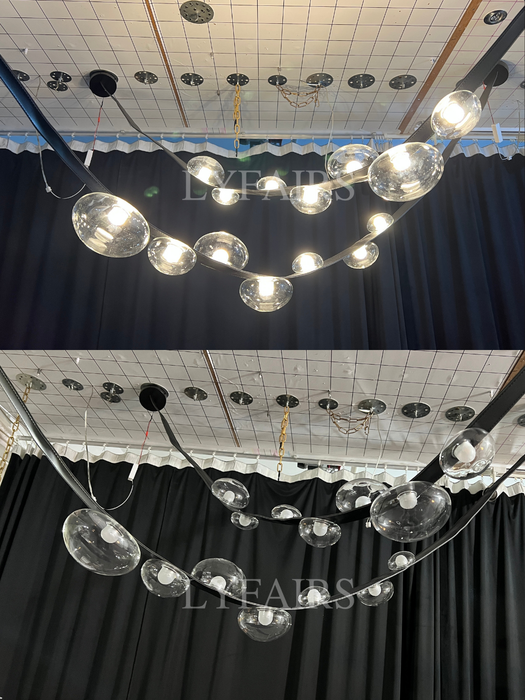 Lampadario minimalista con cintura in pelle per sala da pranzo/soggiorno