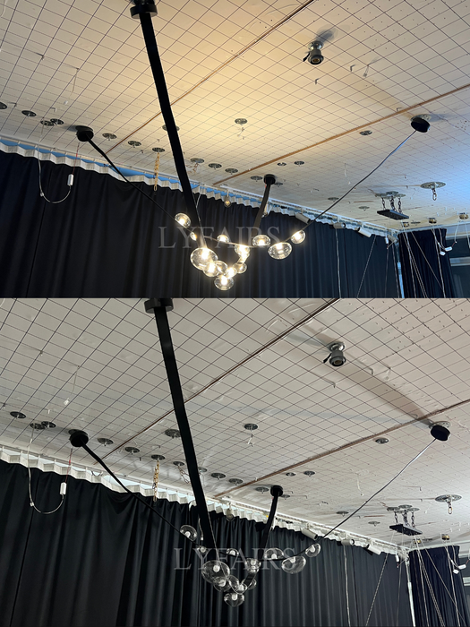 Lampadario minimalista con cintura in pelle per sala da pranzo/soggiorno