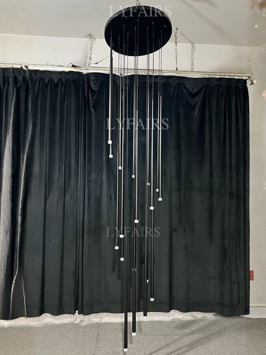 Lampadario lungo conico moderno e minimalista per sala da pranzo/soggiorno/soffitto duplex/scala a chiocciola