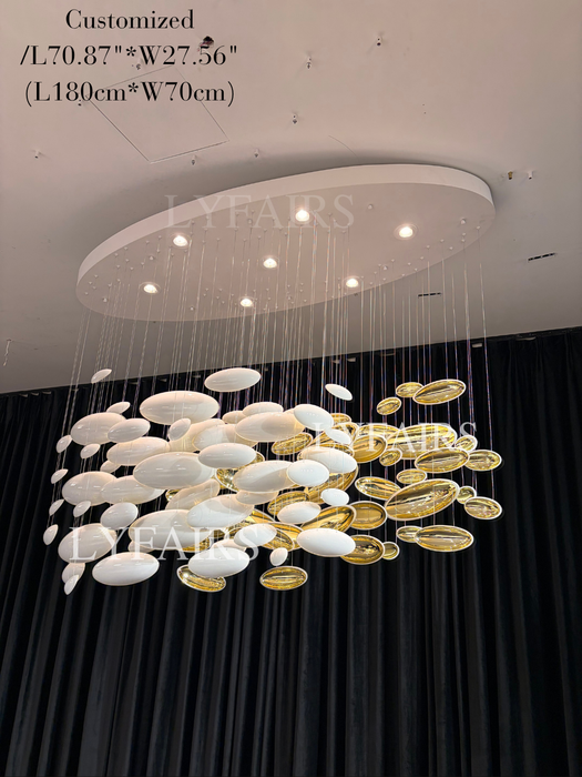 Modern Artistic Unique Golden Dragon Egg Pendant Ceiling Light Fixture for Dining Room