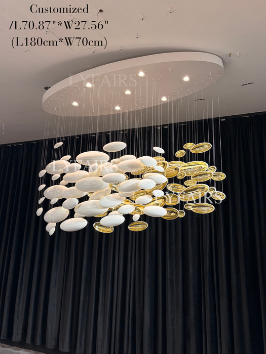 Modern Artistic Unique Golden Dragon Egg Pendant Ceiling Light Fixture for Dining Room