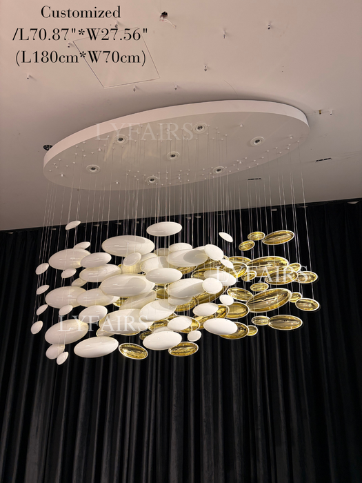 Modern Artistic Unique Golden Dragon Egg Pendant Ceiling Light Fixture for Dining Room