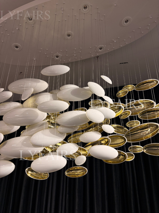 Modern Artistic Unique Golden Dragon Egg Pendant Ceiling Light Fixture for Dining Room