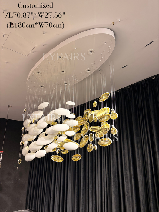 Modern Artistic Unique Golden Dragon Egg Pendant Ceiling Light Fixture for Dining Room