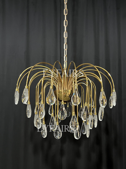 Modern Fortune Tree Crystal Chandelier for Low-ceiling