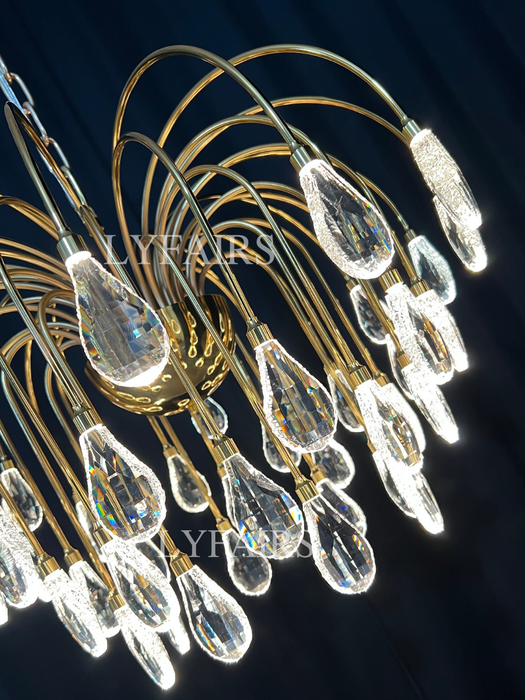 Modern Fortune Tree Crystal Chandelier for Low-ceiling