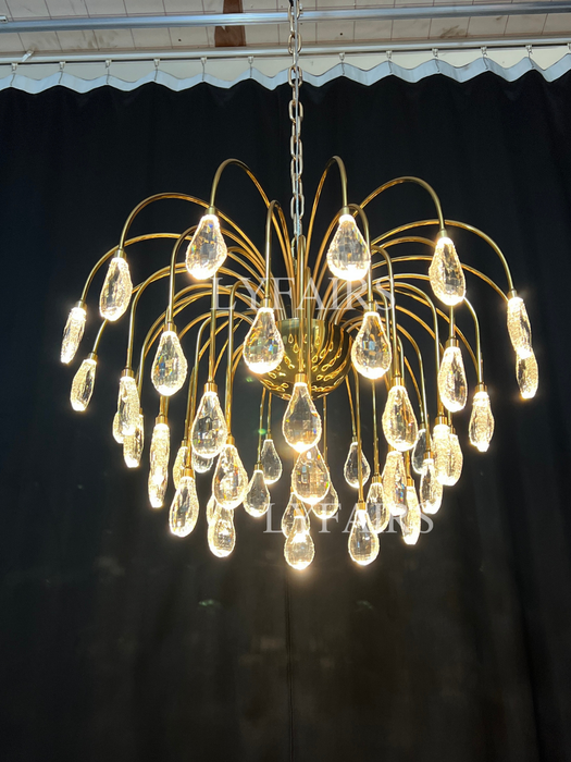 Modern Fortune Tree Crystal Chandelier for Low-ceiling