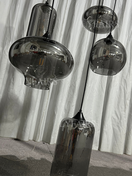 Custom 30 Lights Smoky Glass Chandelier