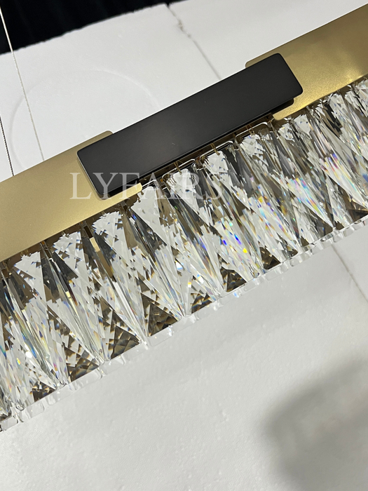 Lampadario di cristallo rotondo/ovale di lusso moderno consigliato dal nuovo designer per soggiorno/sala da pranzo