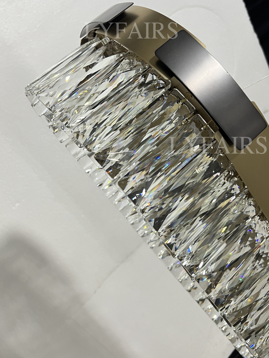 Lampadario di cristallo rotondo/ovale di lusso moderno consigliato dal nuovo designer per soggiorno/sala da pranzo