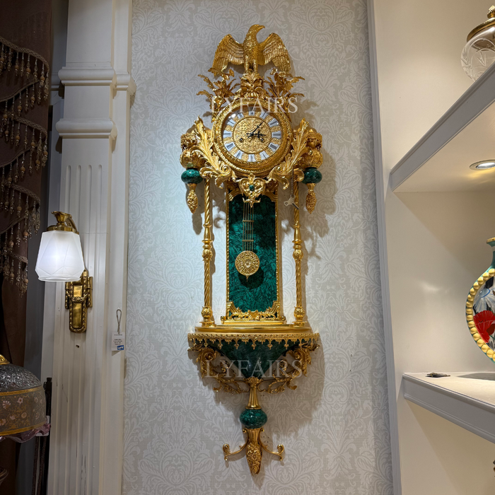 LYFAIRS × FH&Home Rococo Malachite Wall Clock