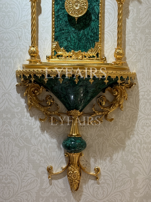 LYFAIRS × FH&Home Rococo Malachite Wall Clock