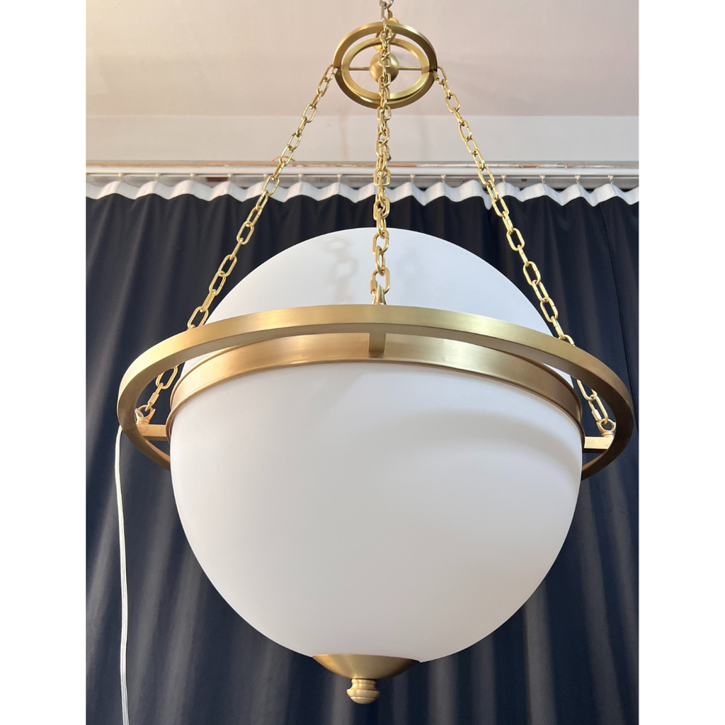 Modern White Globe Chandelier