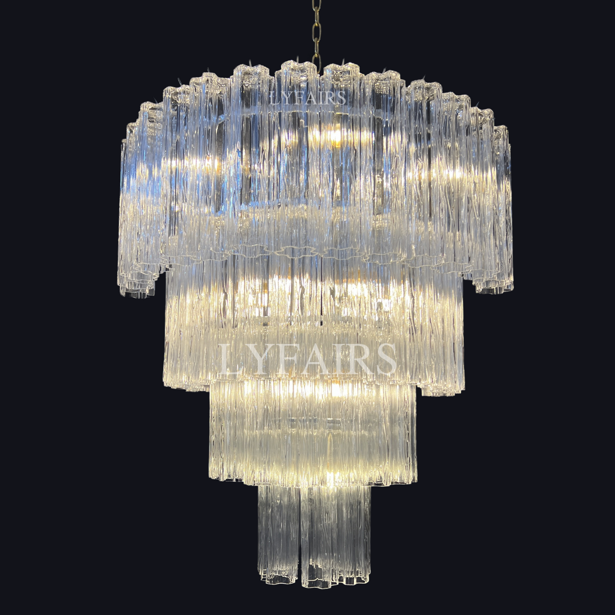 Modern Art Design 3/4/5/7-Tier Hand-blown Glass Tiered Chandelier — Lyfairs