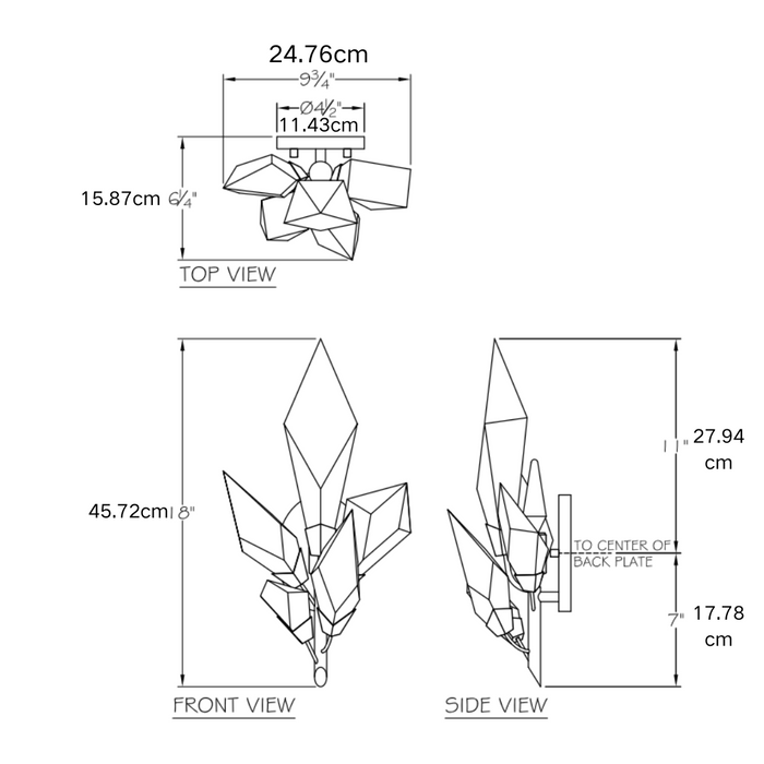 Modern Handcrafted Crystal Wall Lamp