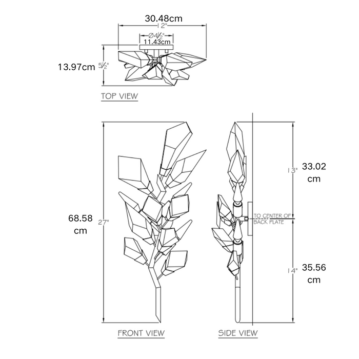 Modern Handcrafted Crystal Wall Lamp