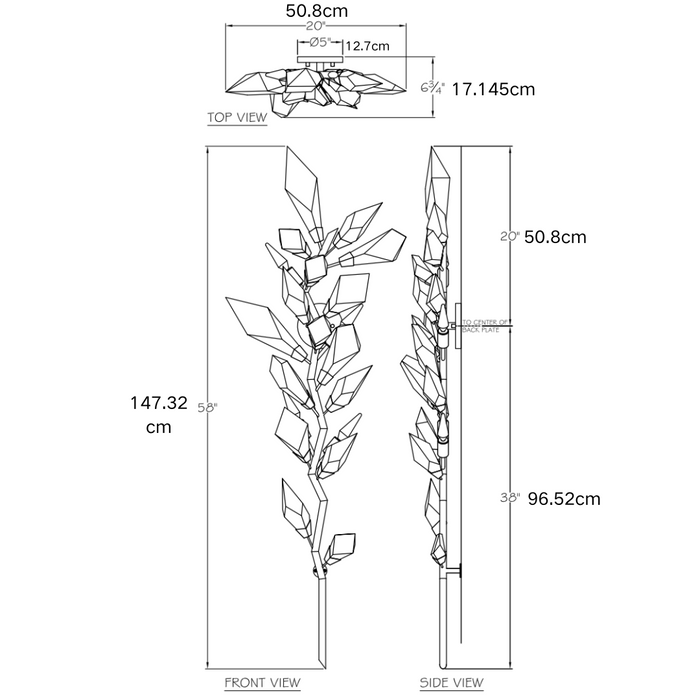 Modern Handcrafted Crystal Wall Lamp