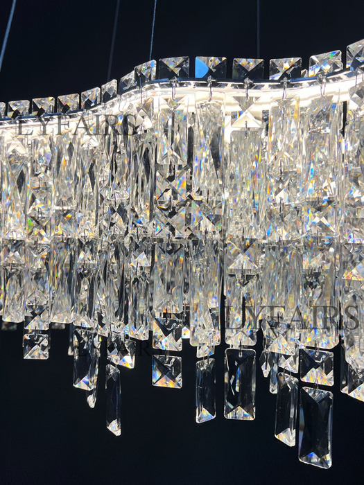 Modern Luxury  Irregular Round/Oval Crystal Chandelier Set For Bedroom/Living Room/Dining Room
