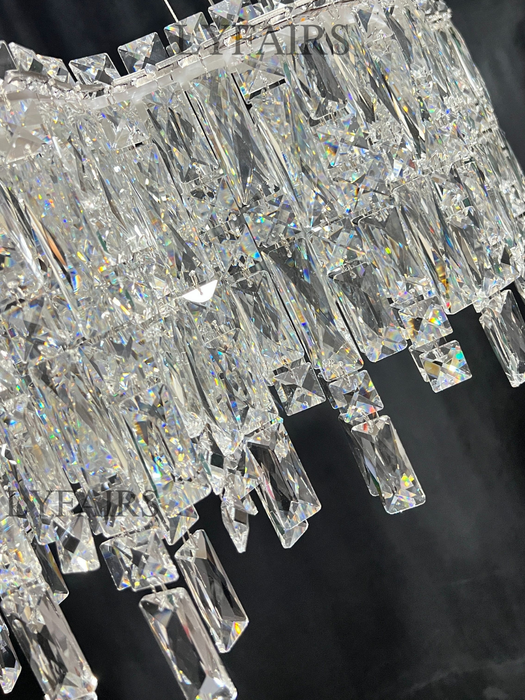 Modern Luxury  Irregular Round/Oval Crystal Chandelier Set For Bedroom/Living Room/Dining Room