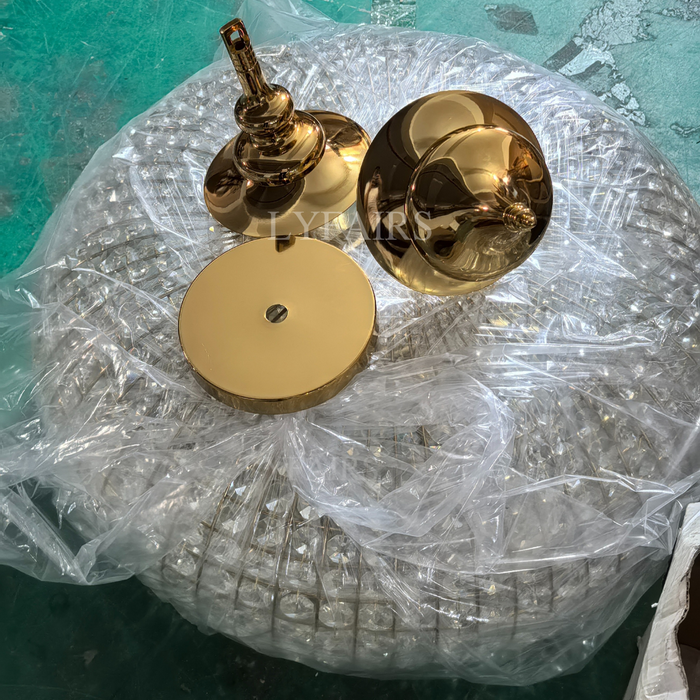 French Empire Vintage Bead Ellipsoid Crystal Chandelier for Living Room/Bedroom