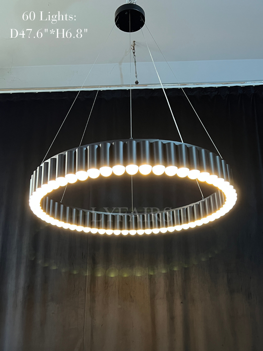 Lampadario rotondo a più teste di grandi dimensioni modello di design per soggiorno/sala da pranzo/camera da letto