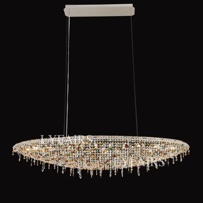 Designer Light Luxury Boat-shaped Crystal Beads Chandelier for Bedroom/ Living Room/ Bar /Dining Room