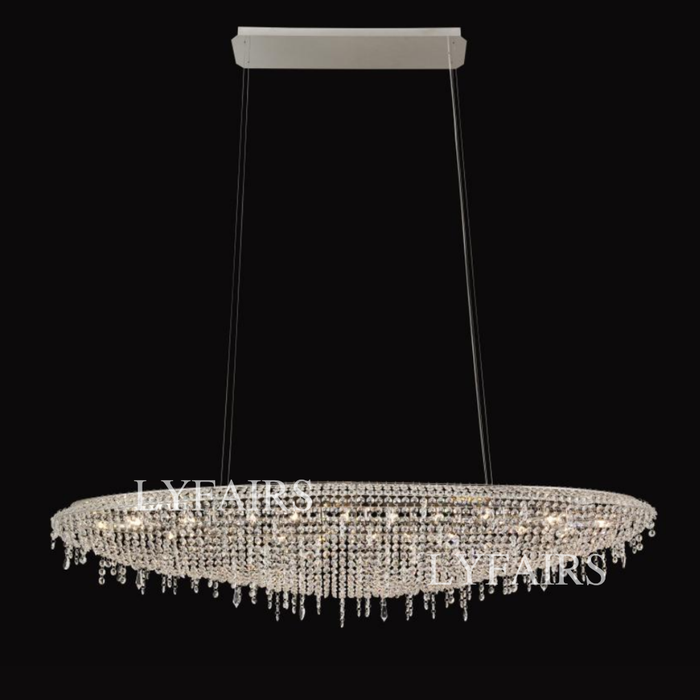 Designer Light Luxury Boat-shaped Crystal Beads Chandelier for Bedroom/ Living Room/ Bar /Dining Room