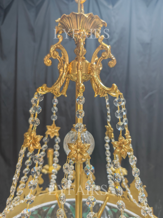 European Style Luxury Crystal Pendant Candle Chandelier for Living Room/Foyer/Entrys/Hallway