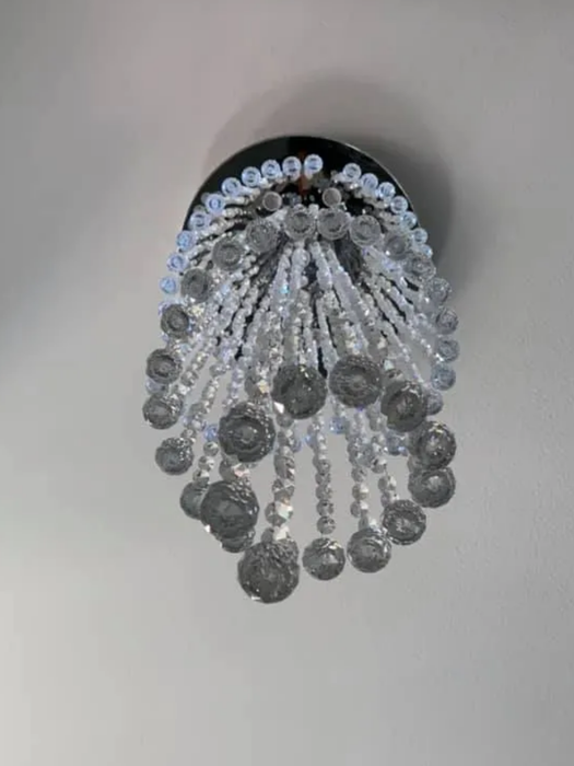 Extra Large Modern Spiral Raindrop Crystal Chandelier For Entryway