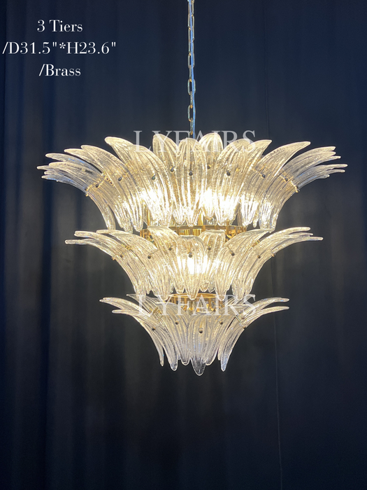 Flower Blossom Art Glass Chandelier for Living Room/Bedroom