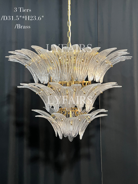 Flower Blossom Art Glass Chandelier for Living Room/Bedroom