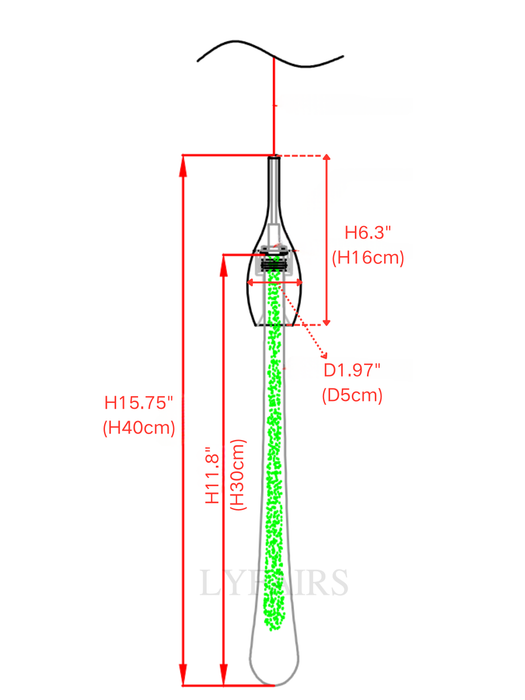 Foyer Glass Drops Lampadario a sospensione Scala a chiocciola Lampada da soffitto alta con finitura dorata