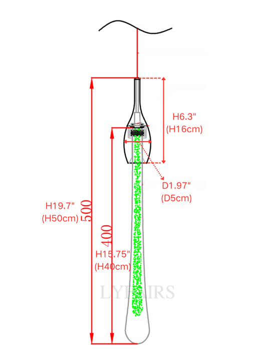 Foyer Glass Drops Lampadario a sospensione Scala a chiocciola Lampada da soffitto alta con finitura dorata