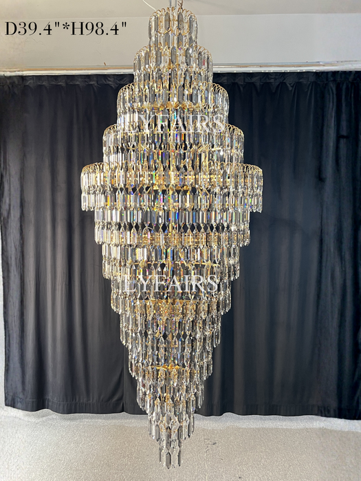 Luxury Large  K9 Crystal Chandelier for Foyer/Staircase