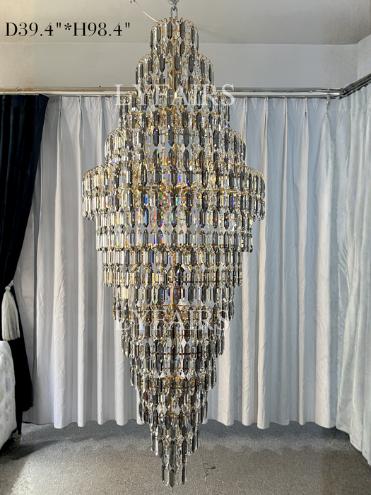 Luxury Large  K9 Crystal Chandelier for Foyer/Staircase