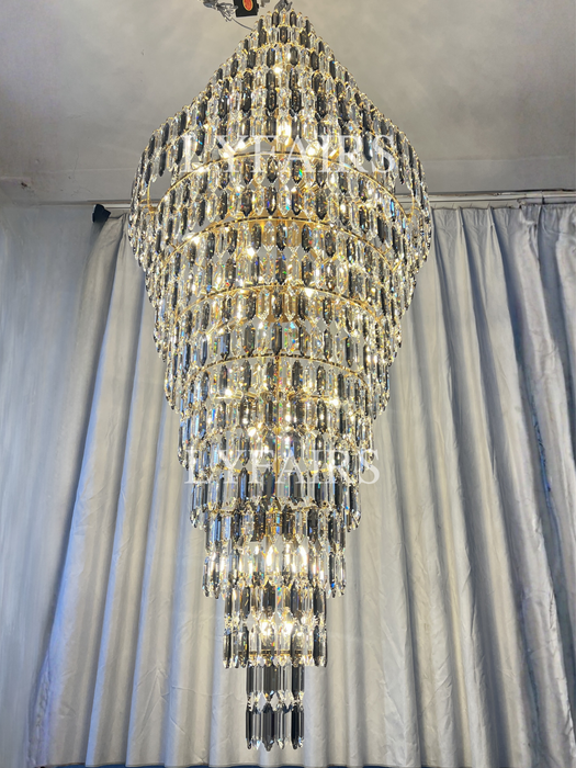 Luxury Large  K9 Crystal Chandelier for Foyer/Staircase